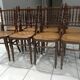 Rare suite of 8 chairs bistrot salon Fischel 1890