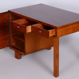 Czech Art Deco Oak Writing Desk Made in the 1930s, Restored