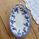 Ravier ancien porcelaine de Dresde bleu blanc – Plat à hors-d'œuvre baroque