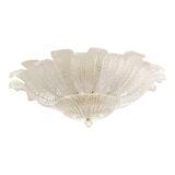 Italian impressive murano glass sputnik chandelier flush mount, lot of 2 or a pair of chandeliers