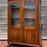 Walnut Showcase Period Restoration XIX Eme Century