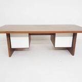 Large wenge desk, attributed to 't Spectrum, The Netherlands 1950's