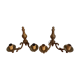 Old pairs of bronze wall sconces