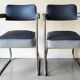 2 armchairs from the 1950s in the Ronéo style of Pullman.