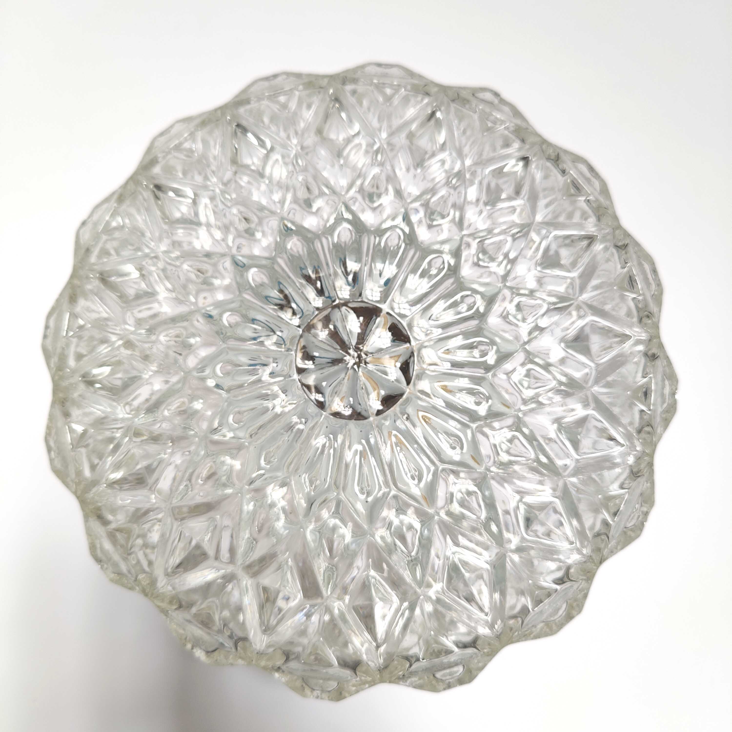 Cast glass ceiling lamp