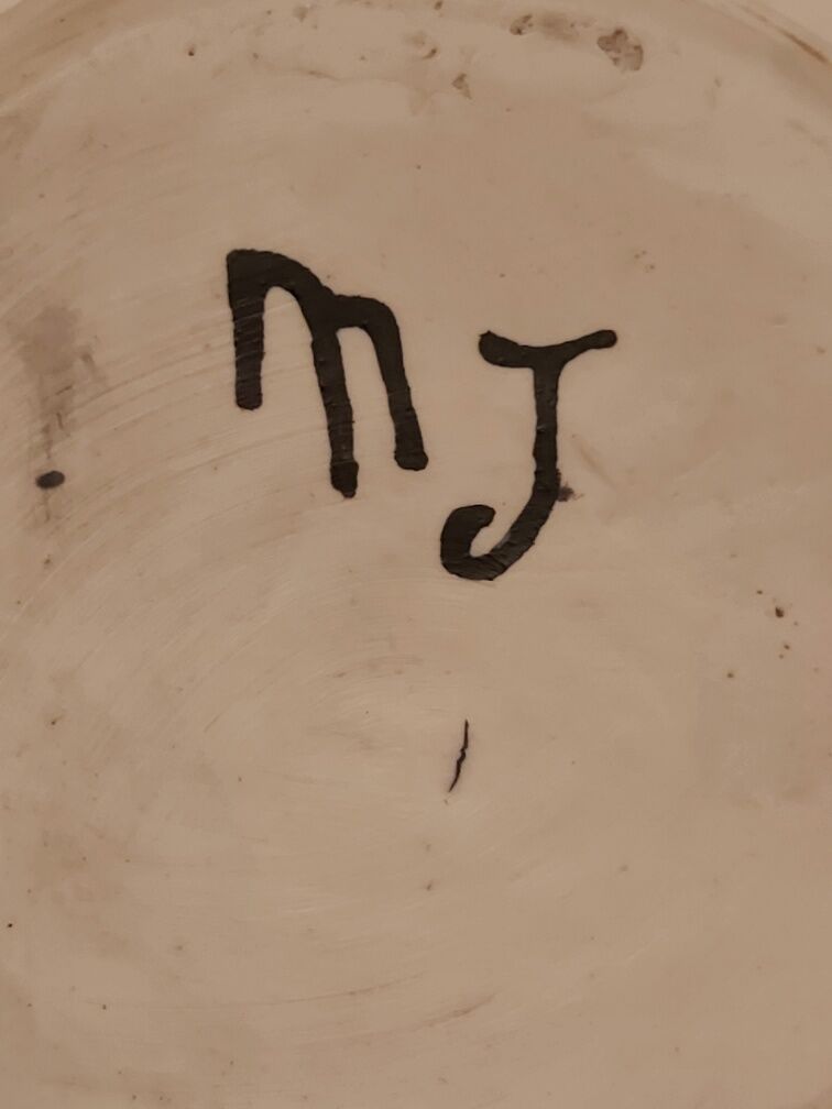 Vintage Mado Jolain ceramic vase signed