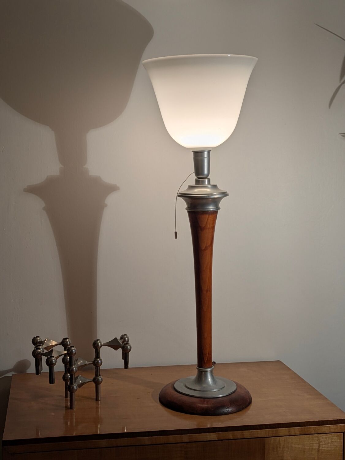 Lampe Mazda Art déco modèle original France 1940-50