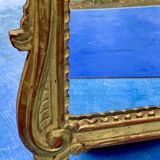 Carved and gilded wooden mirror with mercury ice sheet, Louis XV XVIIIth