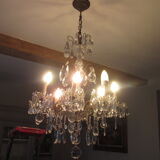 chandelier has antique pendants