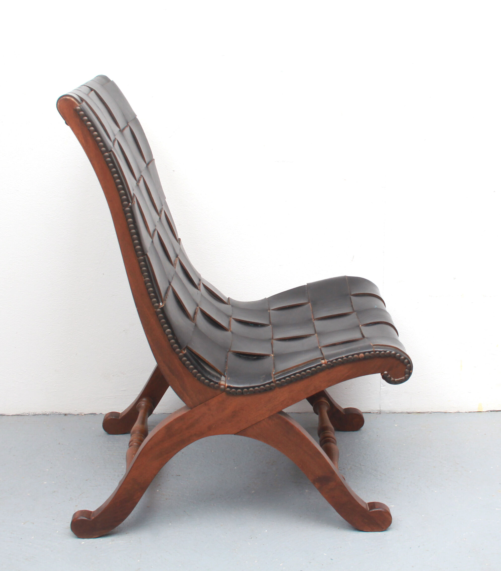 1950s chair in leather, Pierre Lottier