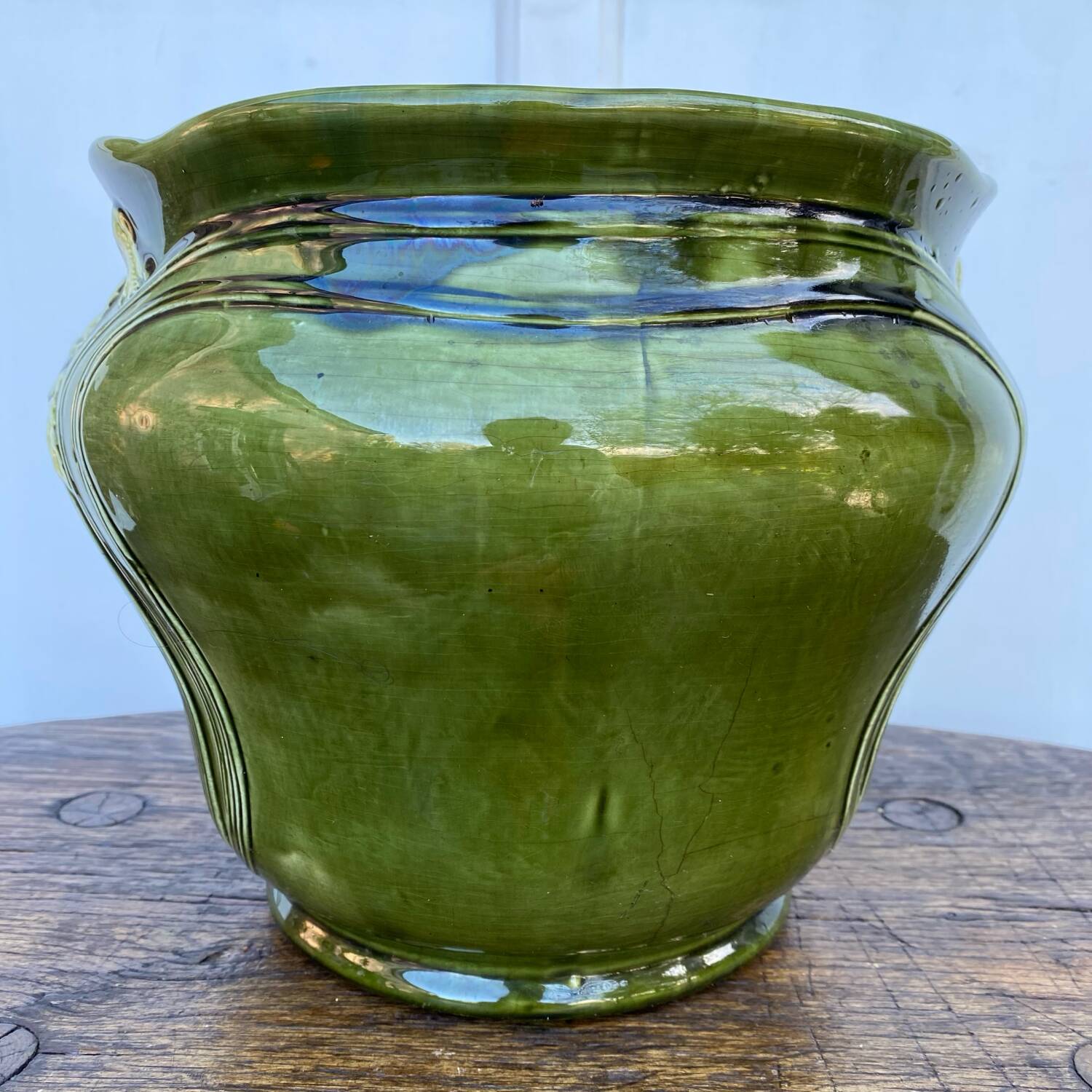 Art Nouveau earthenware cachepot