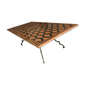 Table fer forgé dessus marbre