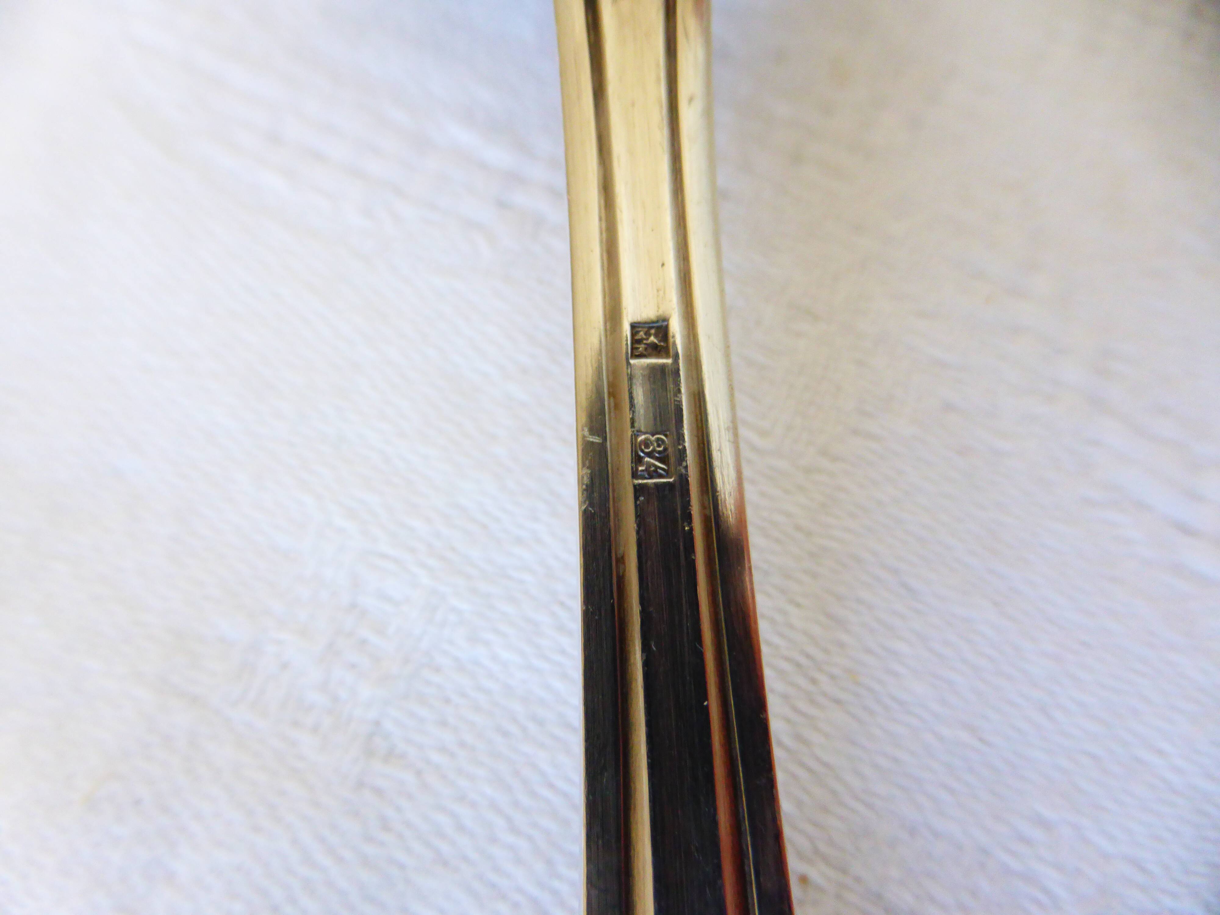 1 vintage silver plated soup spoon and fork