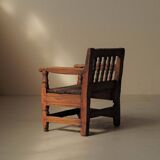 Alpine armchair in larch, 18th century