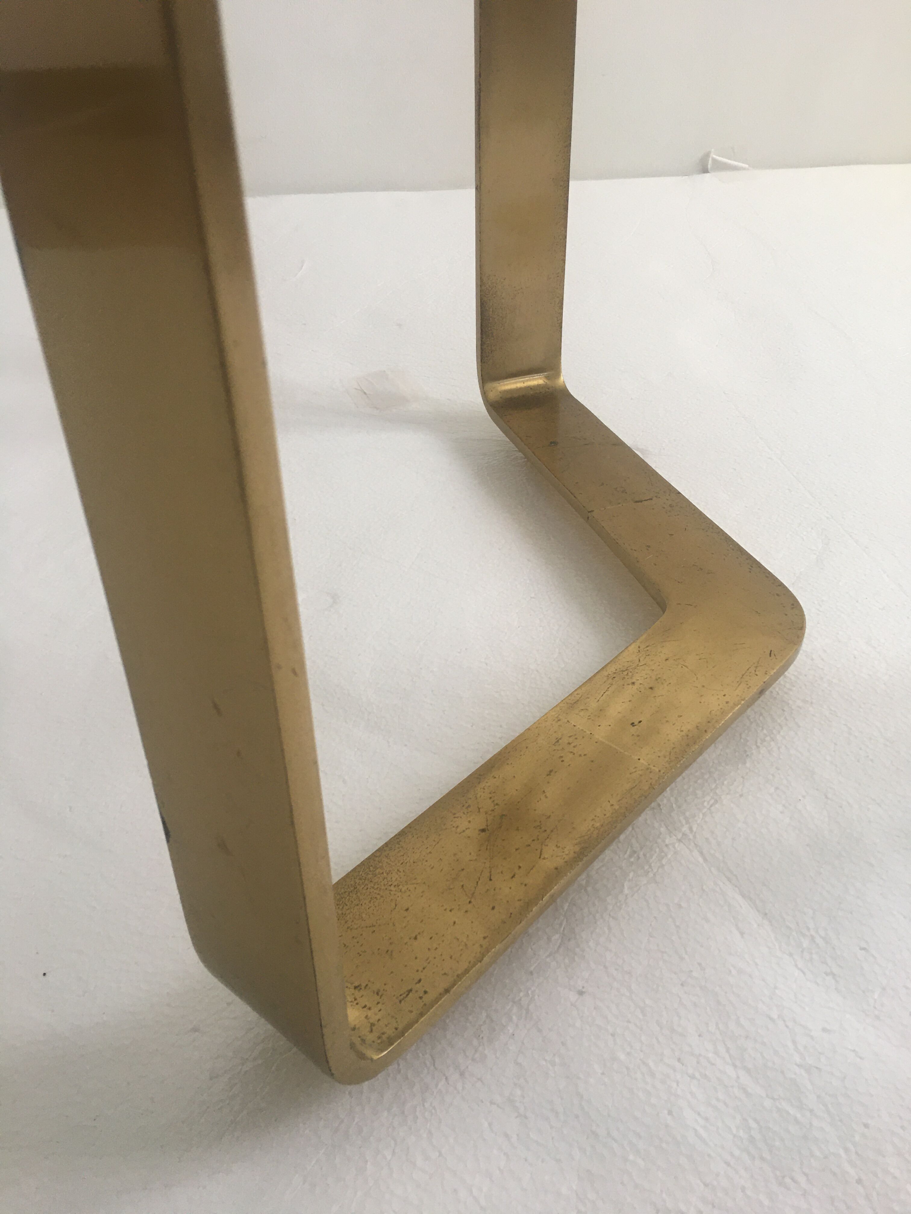 Table coffee glass and solid brass