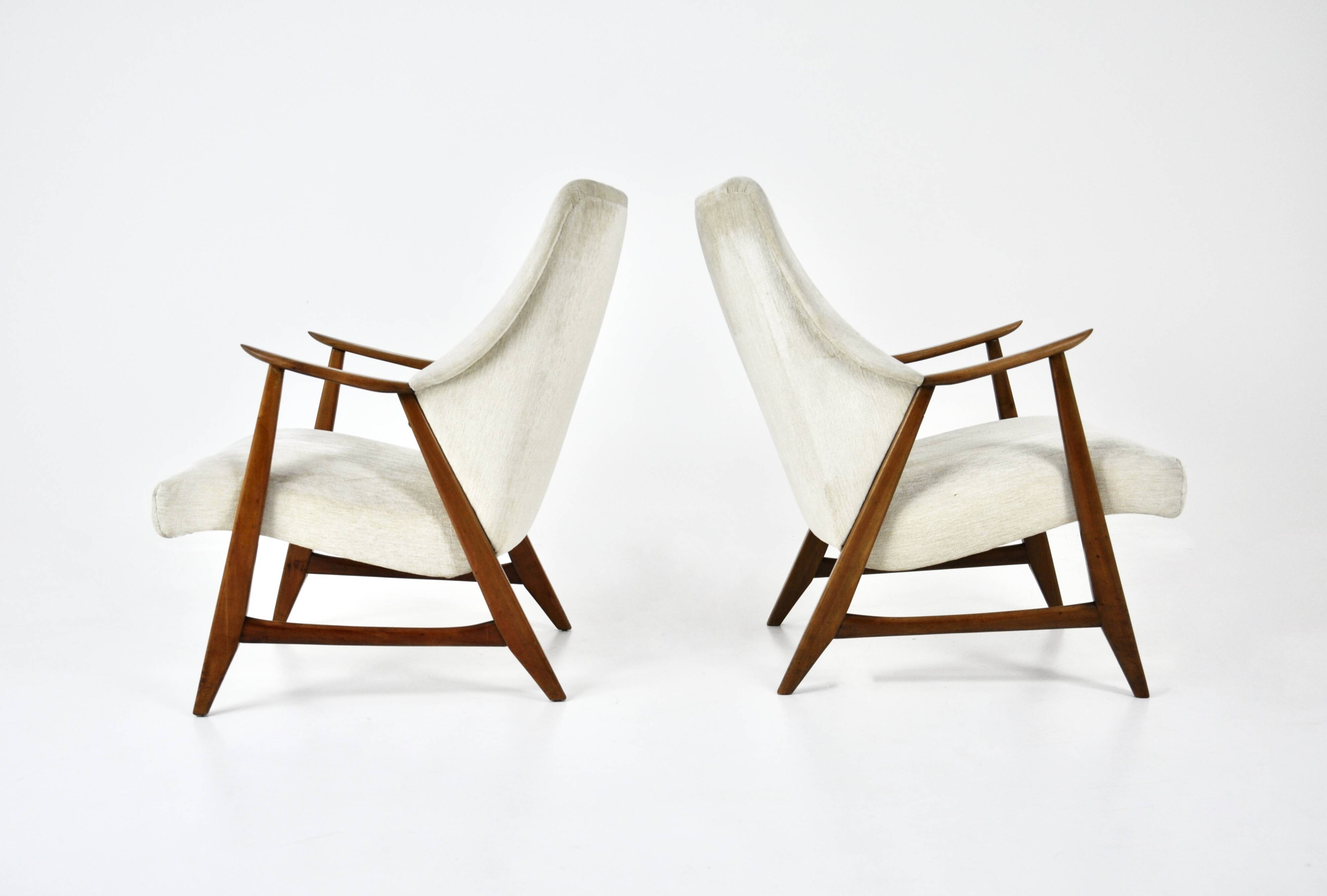 Paire de fauteuils scandinaves, 1960s