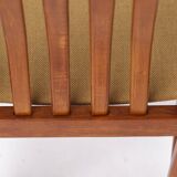 Set of 4 Danish Teak Dining Chairs 1960s, Mid Century Vintage Chairs, Beige