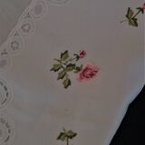 Round coat with eight Luxeuil lace towels embroidery hand linen