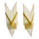 Applique paire verre murano structure dorrure Sciolari, Italie 1970