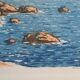 René Ligeron: Mediterranean, seaside house, signed original engraving.
