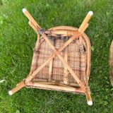 Lot deux fauteuils osier enfant vintage