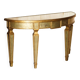 Console demi-lune Eglomise Theodore Alexander finition dorée