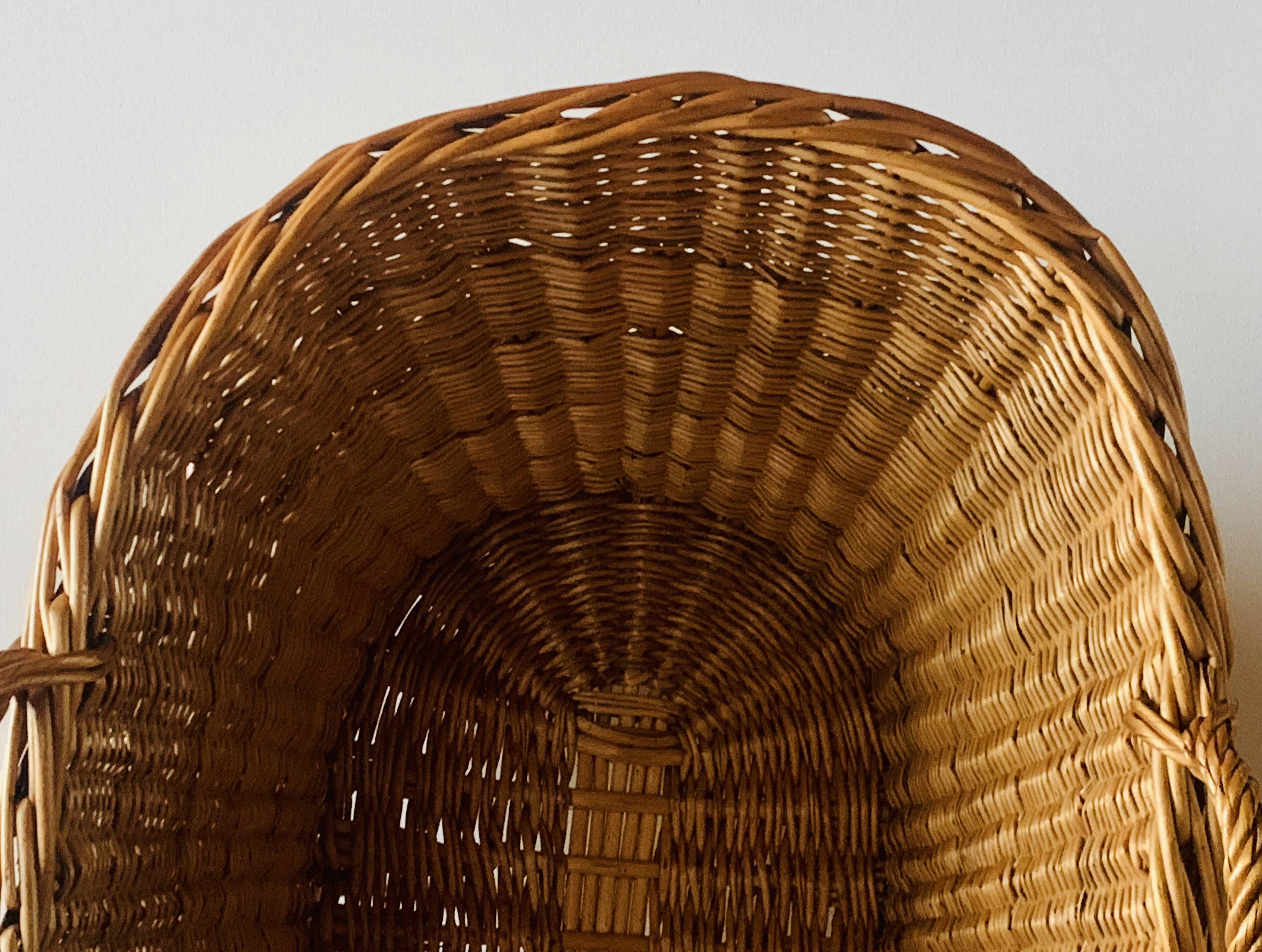 Large vintage wicker basket