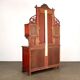 Antique Art Nouveau walnut buffet with decorations, Italy, 19th century.