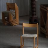 Hans J. Wegner, 'Koldinghus' chairs in beech with woven seat, set of 6, 1988