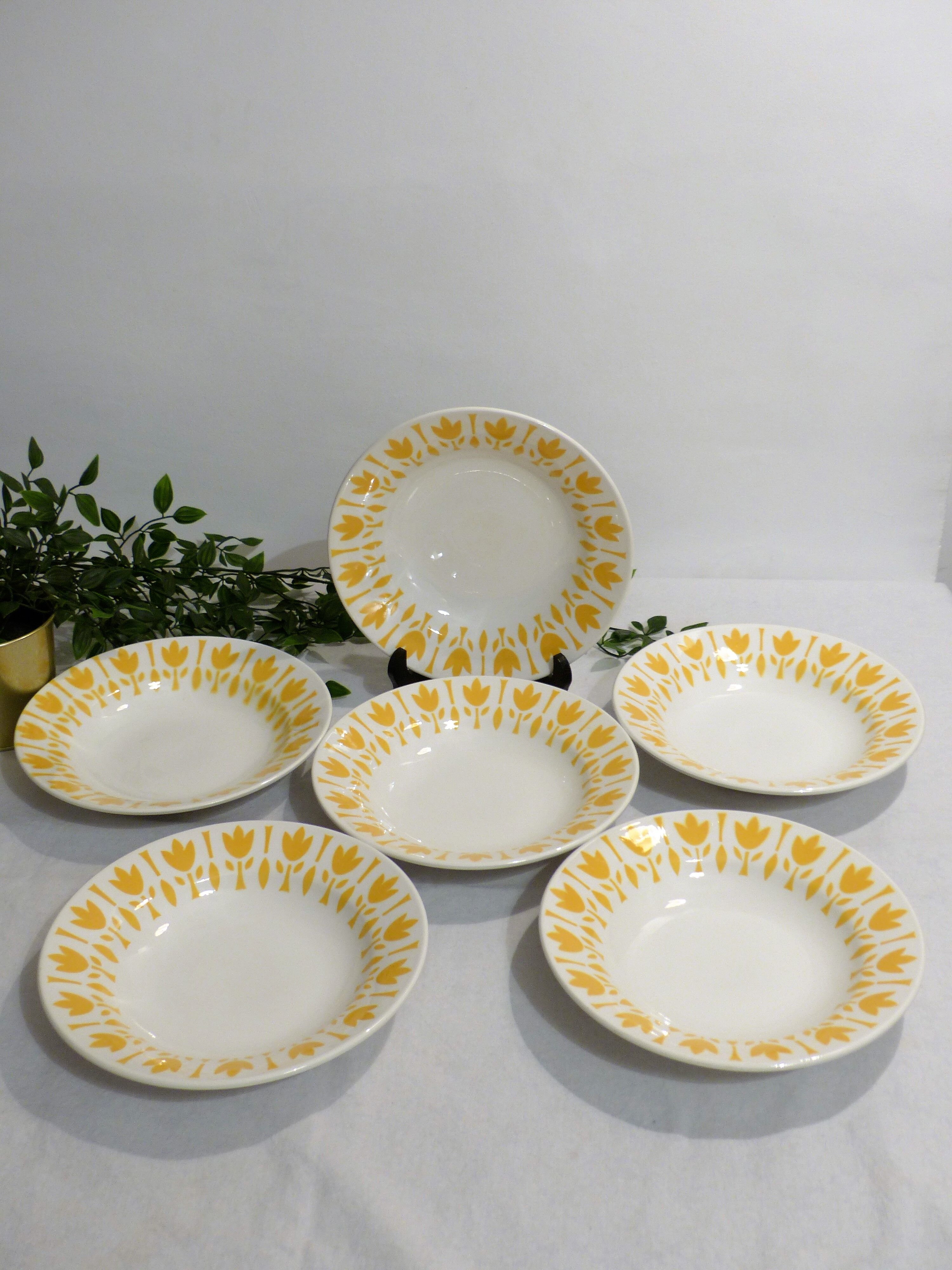 6 plates Lily Diguoin Sarreguemines