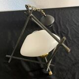 Old lamp opaline and metal house Lunel