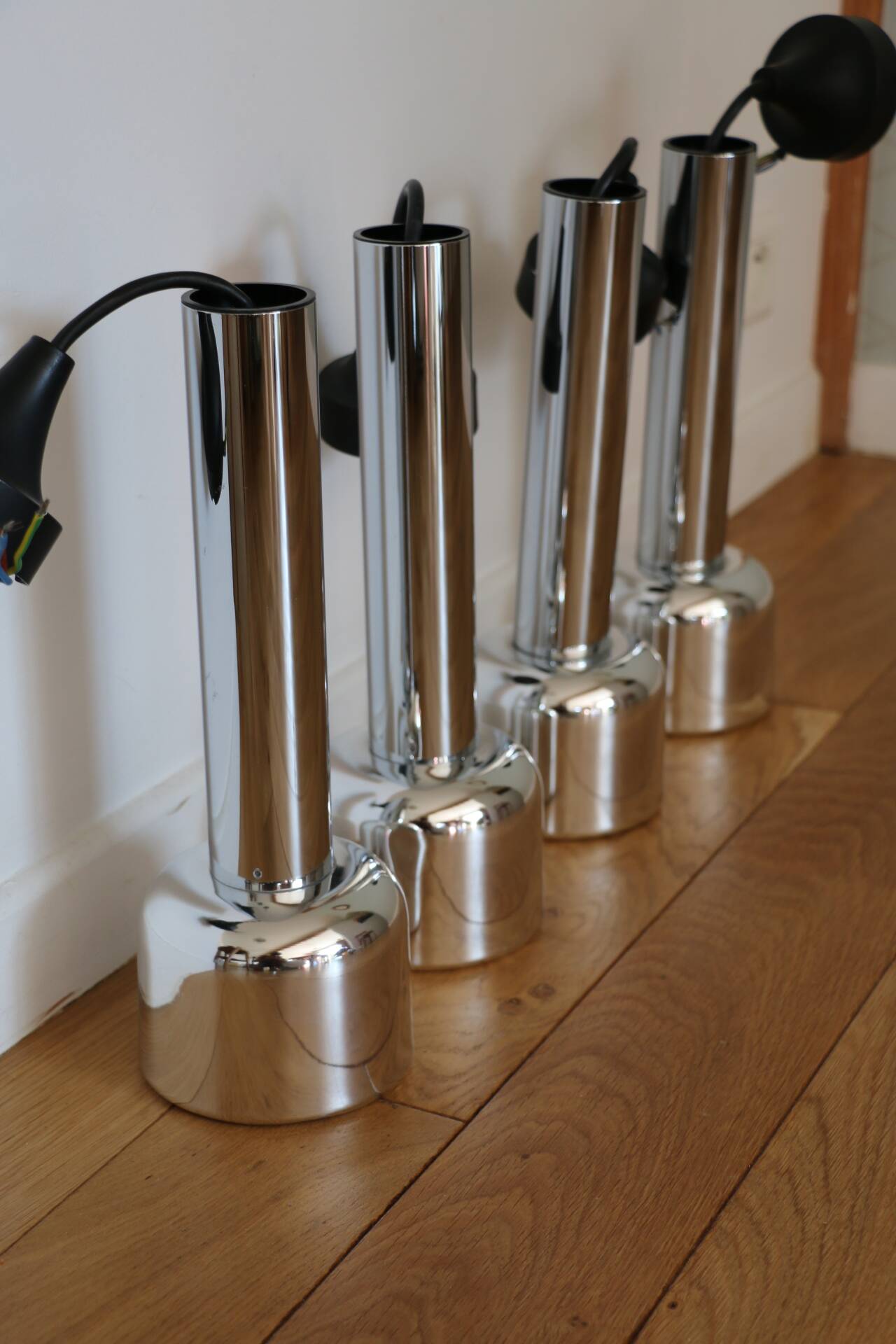 4 German portable lamps / suspensions 1970