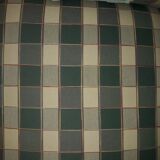 Fully retaped green checkered sofa