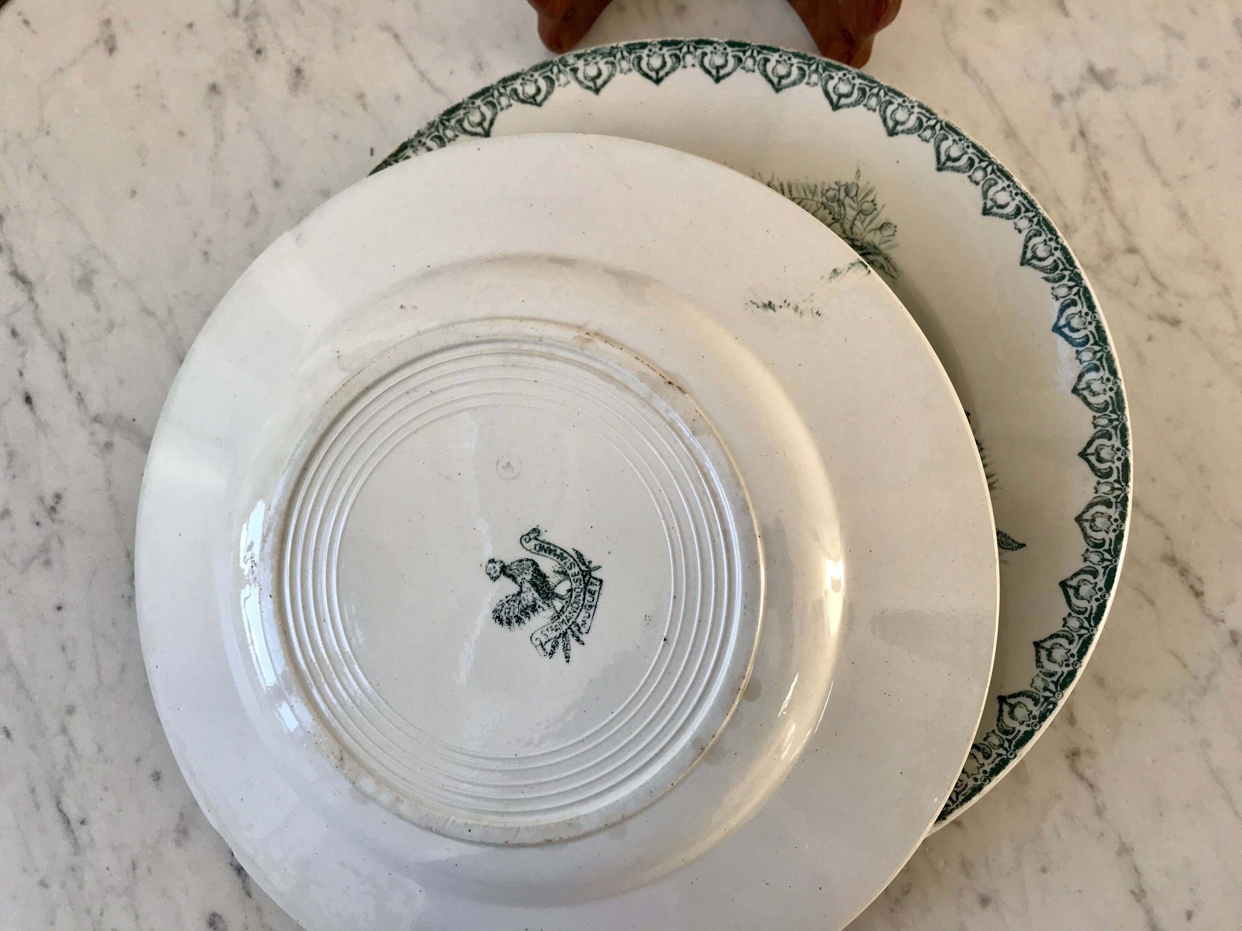 Duo of hollow plates Terre de Fer Muguet