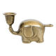 Vintage brass elephant figurine candle holder Haku mid-century