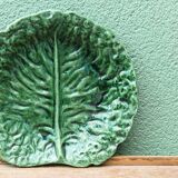 Cabbage leaf dish in slip, Aejitma, Vallauris