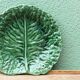 Cabbage leaf dish in slip, Aejitma, Vallauris