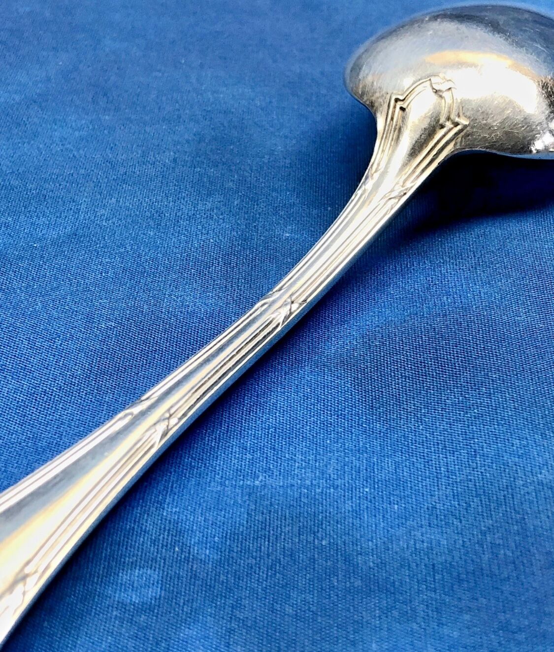 6 silver-plated metal tablespoons Christofle model Crossed Ribbons