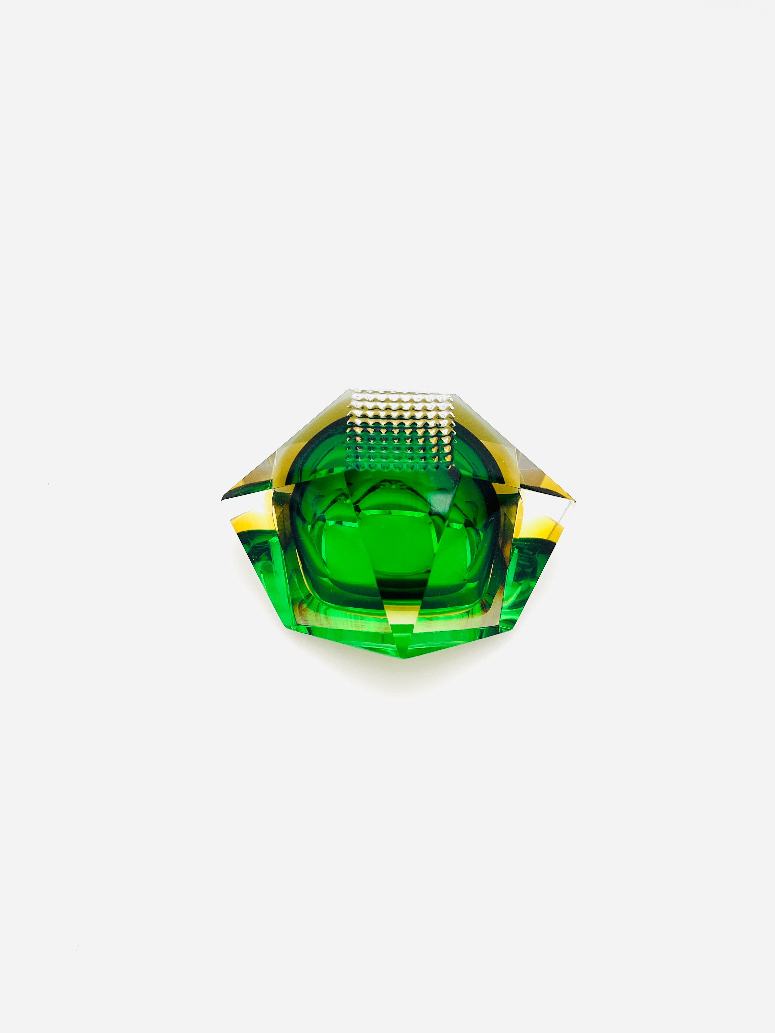 Murano bowl - Flavio Poli - Sommerso - Amber Green - Circa 1960