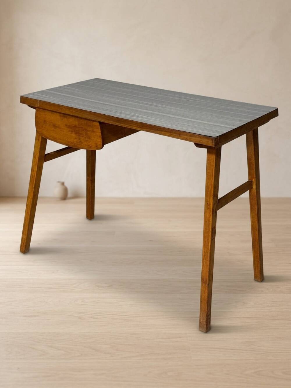 Writing Desk Mid-20th Century Wooden Desk, 90 × 49 × 73 cm