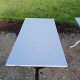 3 Cast Iron and Wood Bistro Tables