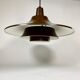 Suspension in chocolate lacquered aluminium produced in Denmark, Scandinavian design 1970-1980