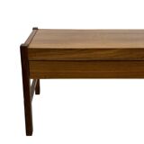 Vintage low sideboard with drawers 70's walnut veneer design