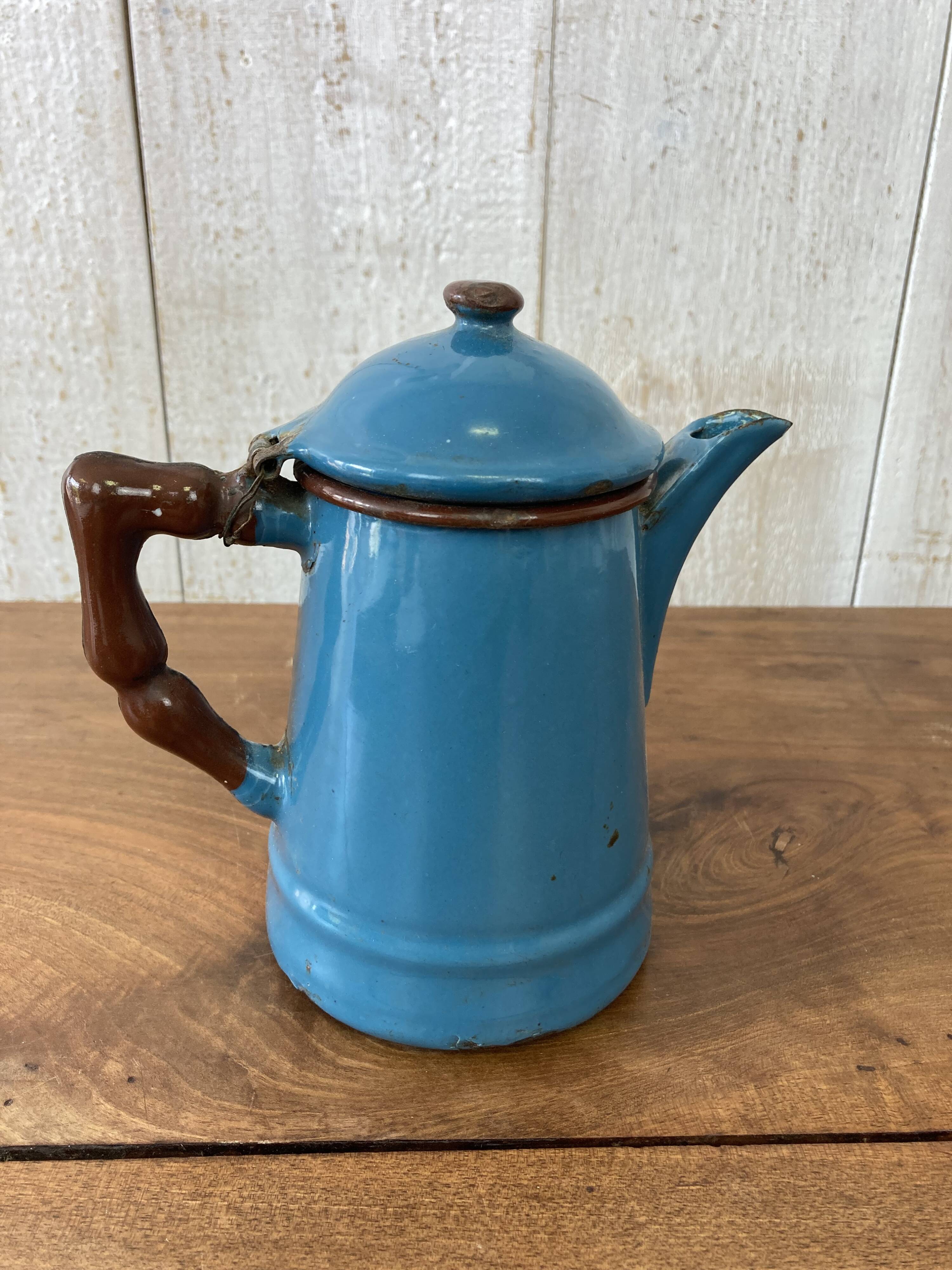 Vintage enameled coffee pot