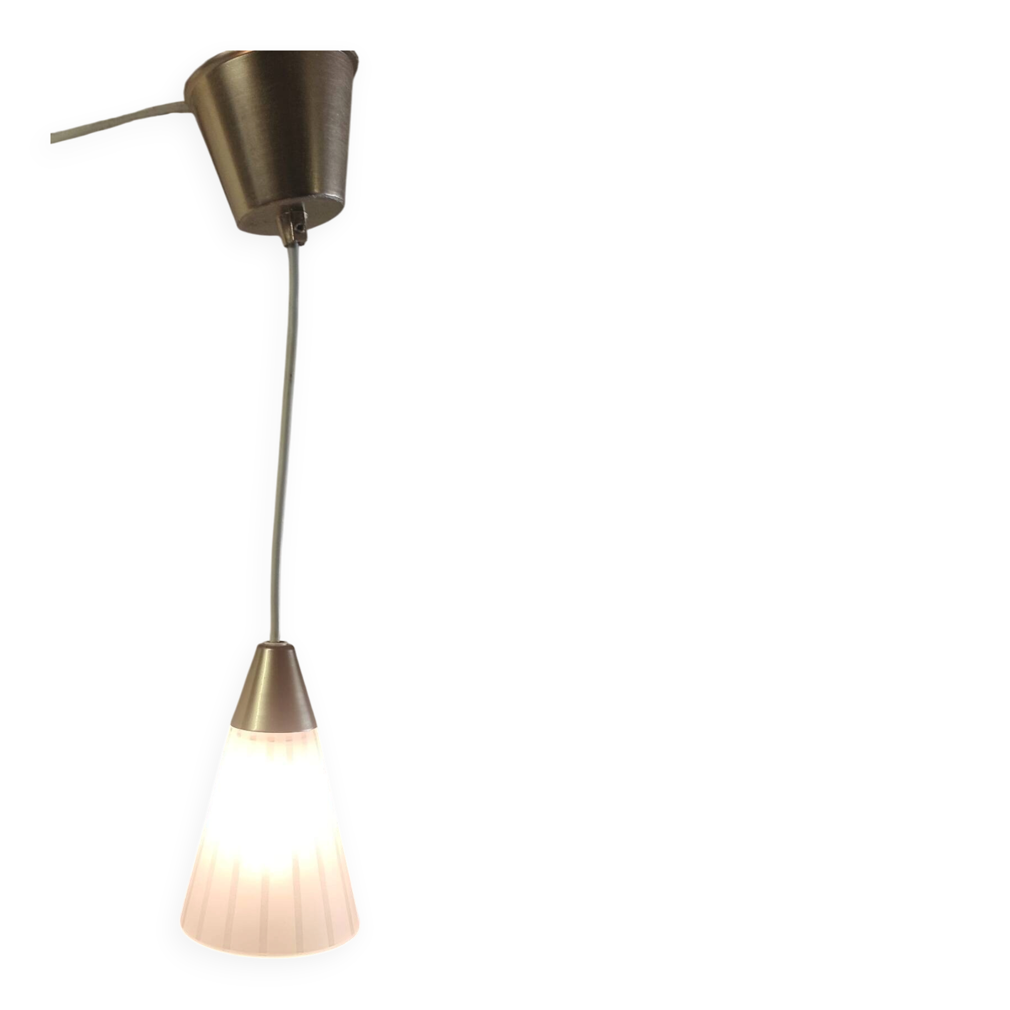 Suspension design en verre et métal doré - mid. XXeme