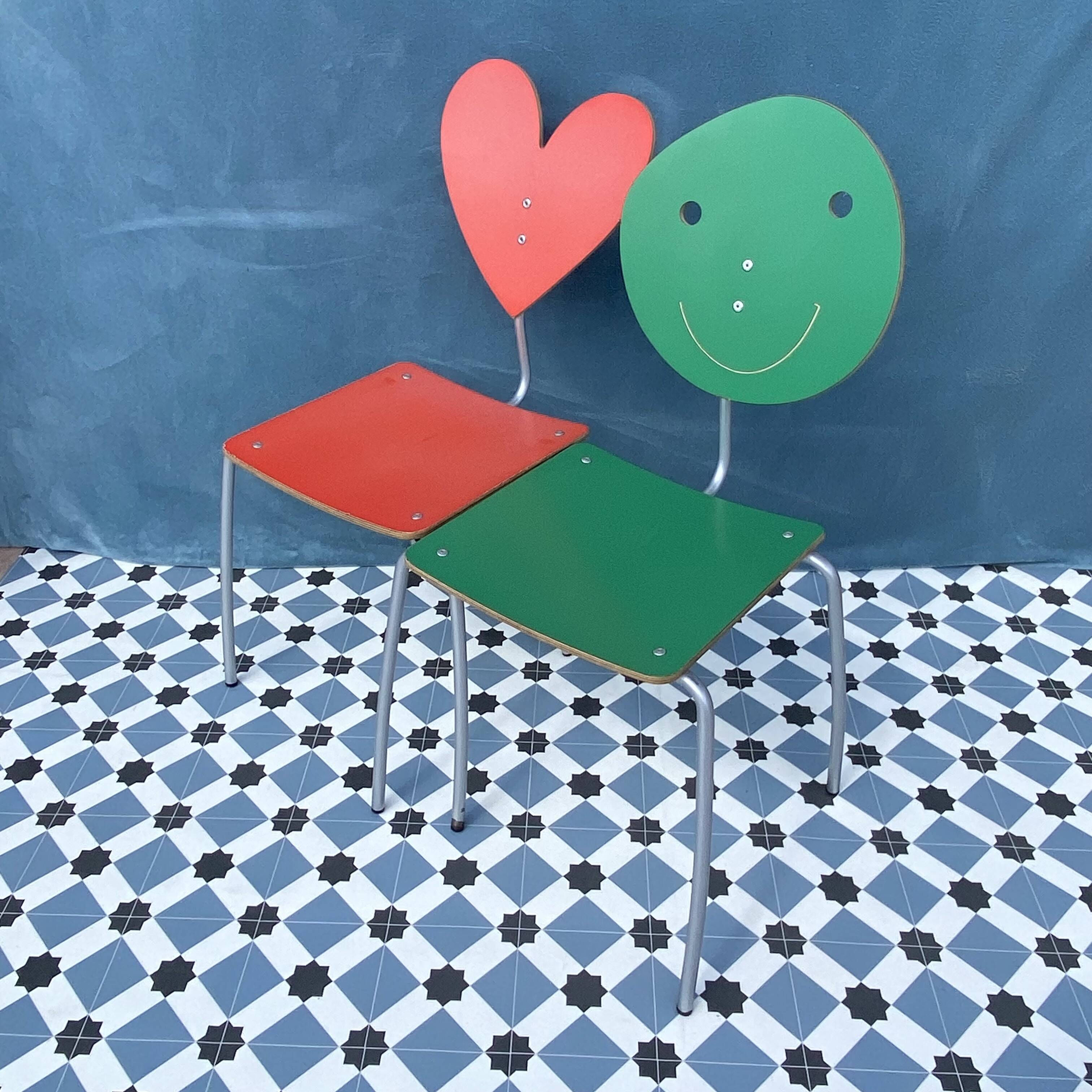 Set of Heart, Cloud, Smiley and Flower chairs by Agatha Ruiz de la Prada