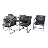 Set of 6 Rudolf Glatzel armchairs for Knoll Art Collection, 1980s