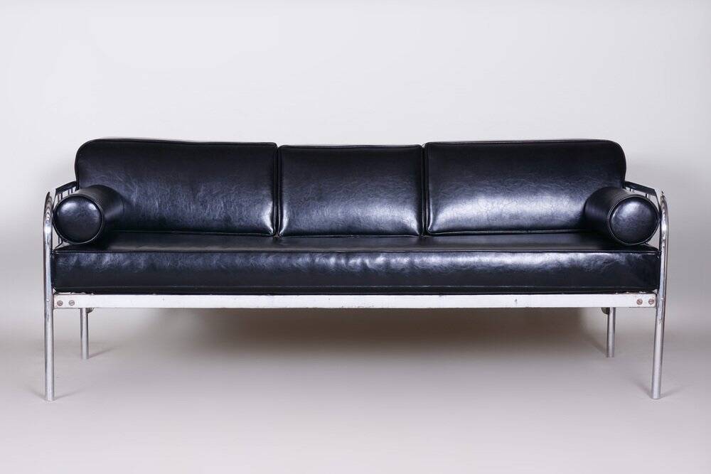 Bauhaus Sofa in Leather from Vichr a Spol, 1930s