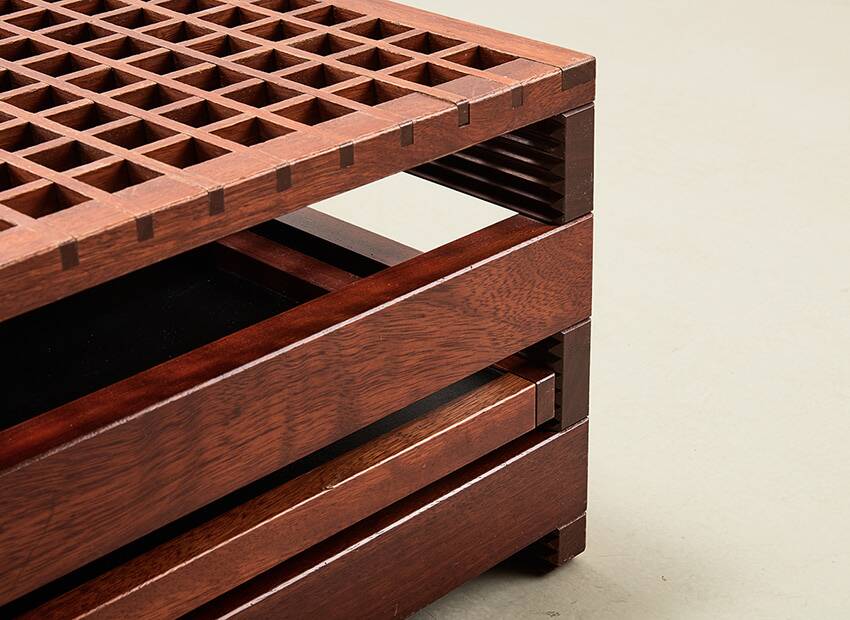 Table basse Tetra de Bernard Vuarnesson pour Bellato Italie, années 1980