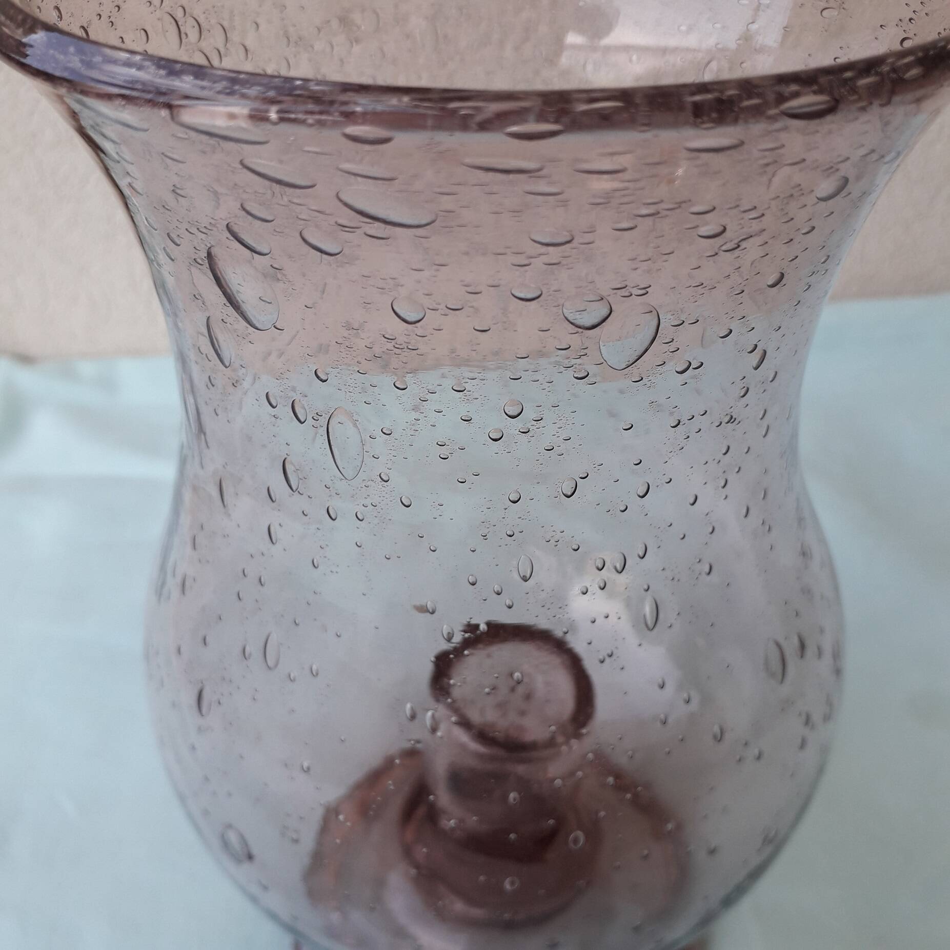 Bubble glass candlestick